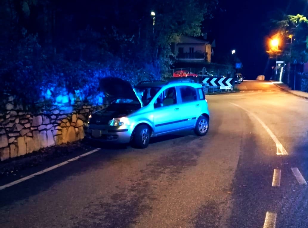 Immagine per Perde il controllo della Panda ad Aurisina, 23enne finisce contro muro